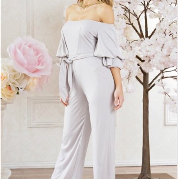 Off the Shoulder Jumpsuit - Picture 2 of 7